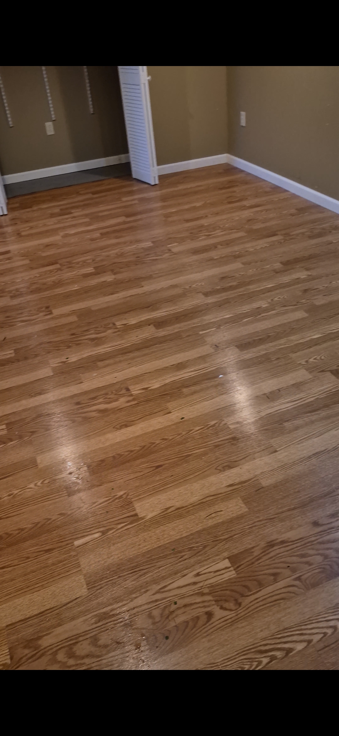Empty bedroom in Allentown, PA with clean hardwood floors after furniture removal